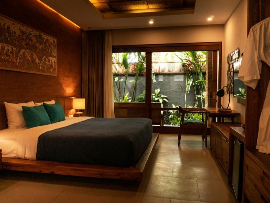 Tropical hotel room suite