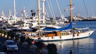 Yacht in Port Hercules, Monaco picture