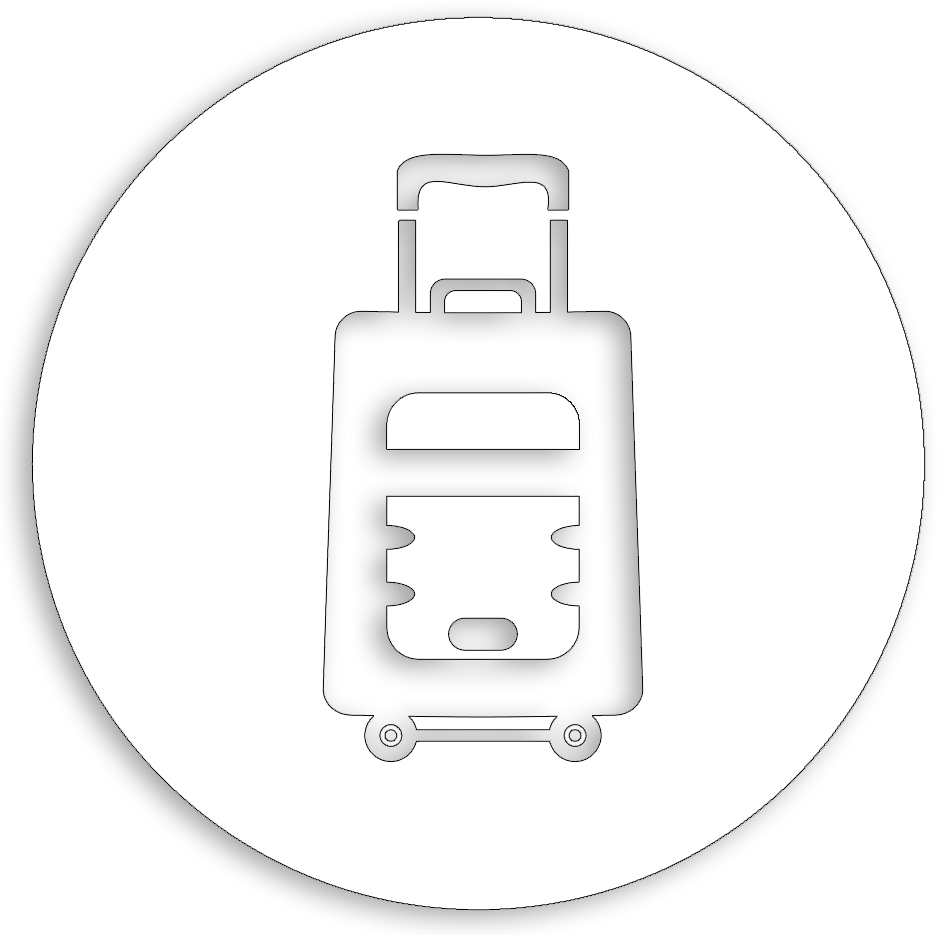 White luggage icon